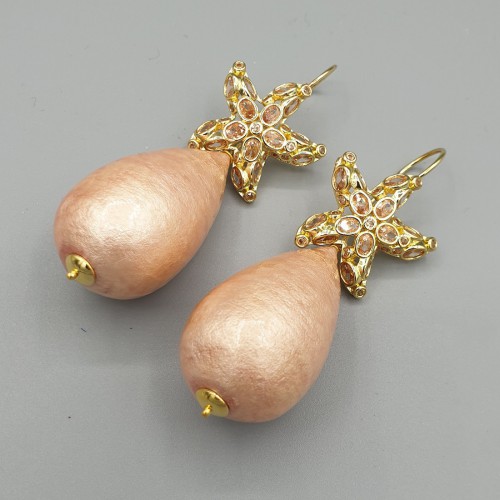 Gilded earrings with...