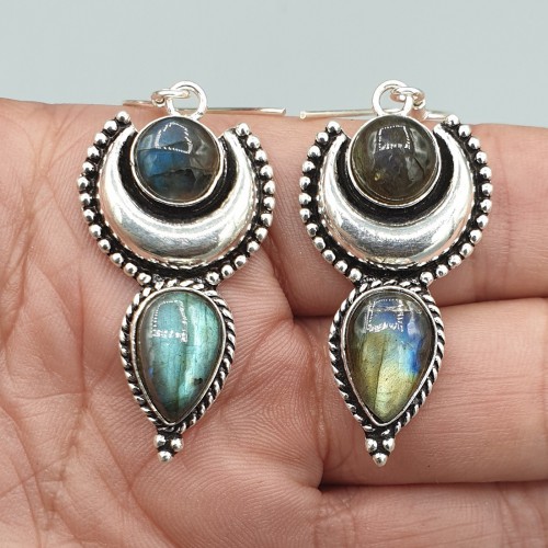 925 Sterling silver earrings set with Labradorite