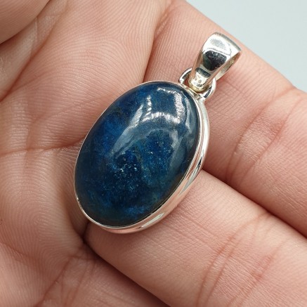 925 Sterling silver pendant oval apatite