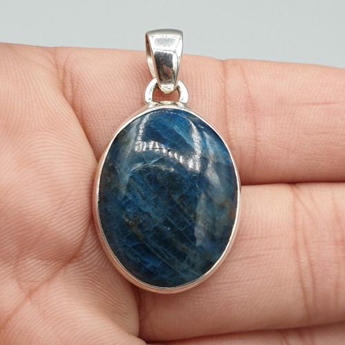 925 Sterling silver pendant with oval apatite