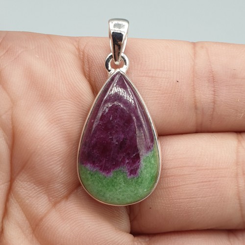 925 Sterling silver pendant drop -shaped Robijn Zoisite