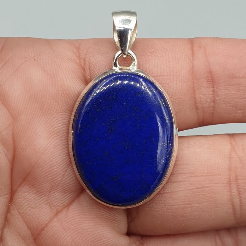 925 Sterling Silber Anhänger Ovale Lapis Lazuli