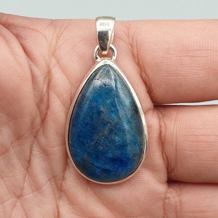 925 Sterling silver pendant with drop -shaped apatite