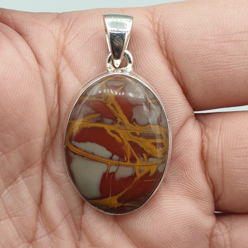 925 Sterling Silver Pendant Ovale Noreena Jaspis