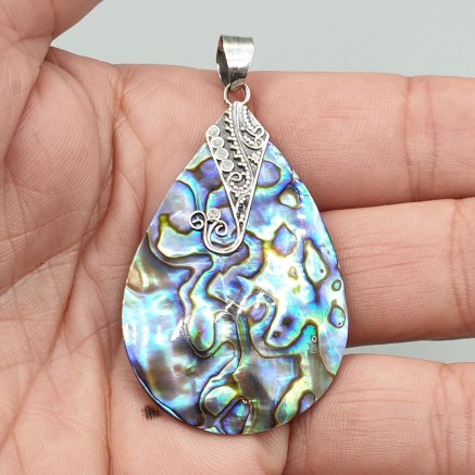 925 Sterling Silver Pendant with Abalone Schelp