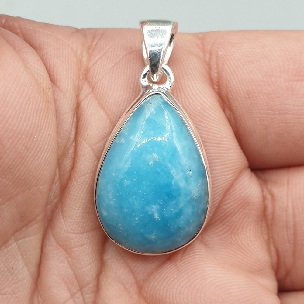 925 Sterling silver pendant drop -shaped Smithsonite