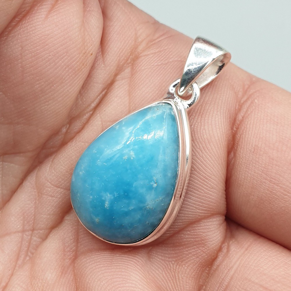 925 Sterling silver pendant drop -shaped Smithsonite