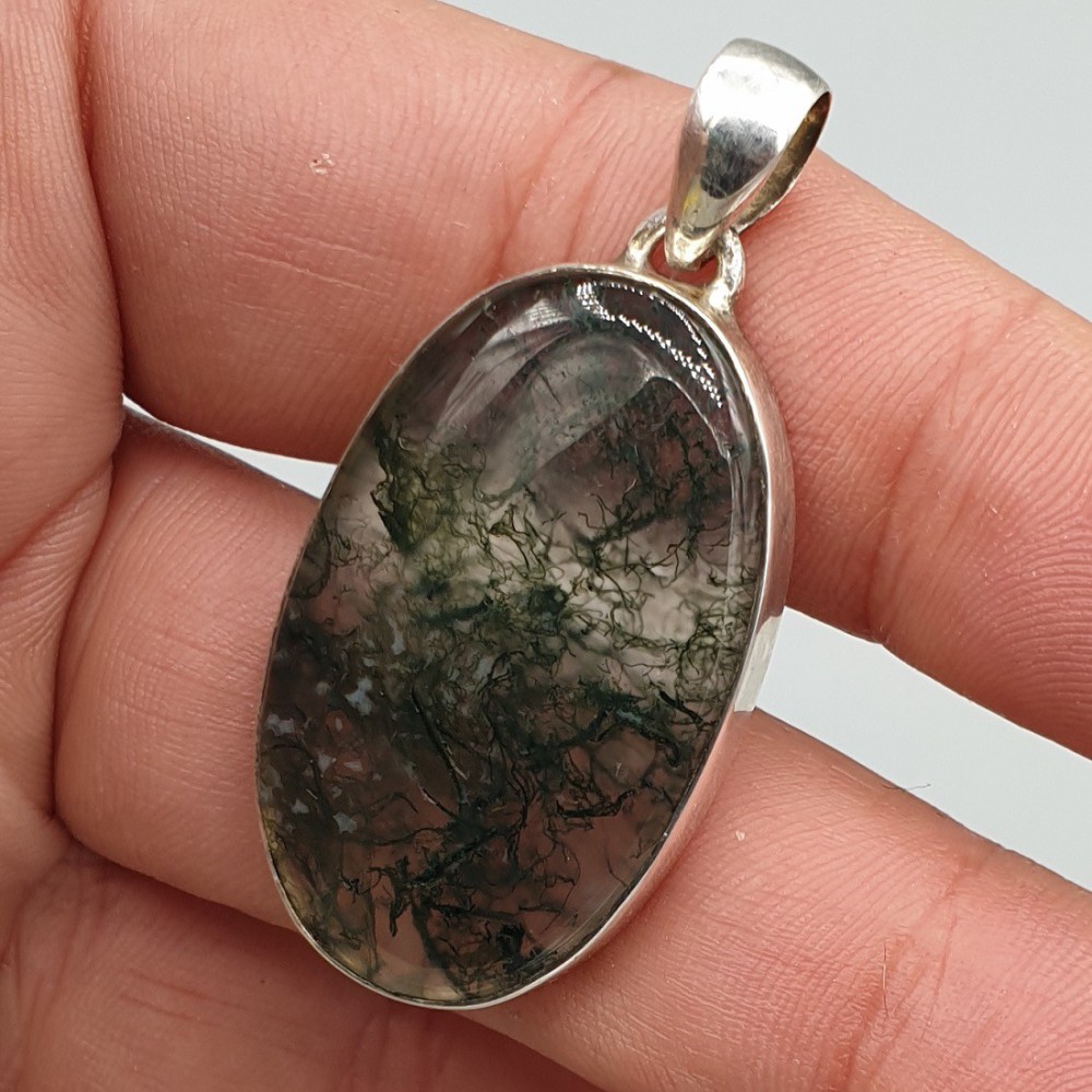 925 Sterling silver pendant with mosage