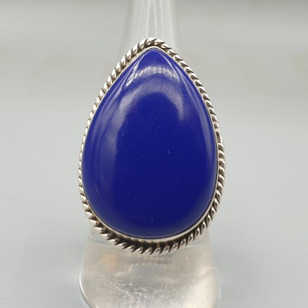 925 Sterling Zilveren Ring Set mit Lapis Lazuli 17,3 mm