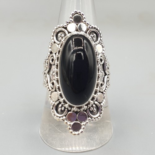 925 Sterling Silver ring Black Onyx