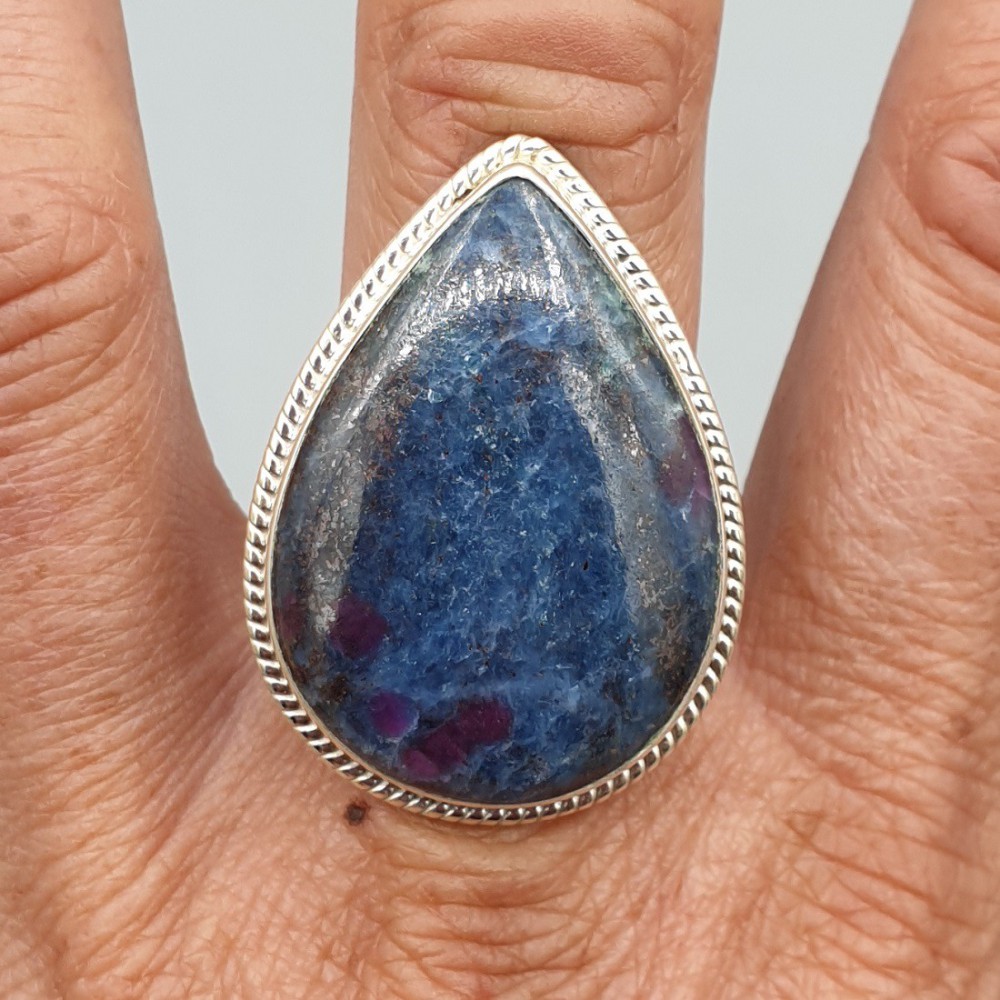 925 Sterling Zilveren Ring with Apatite 18 mm