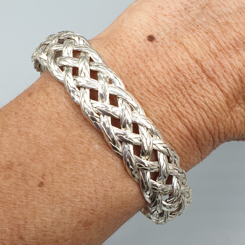 925 Sterling Silver braided Bangle