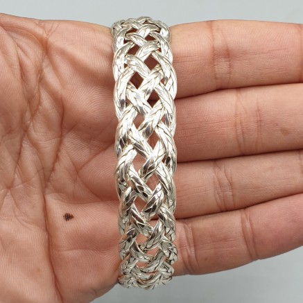 925 Sterling Silver braided Bangle