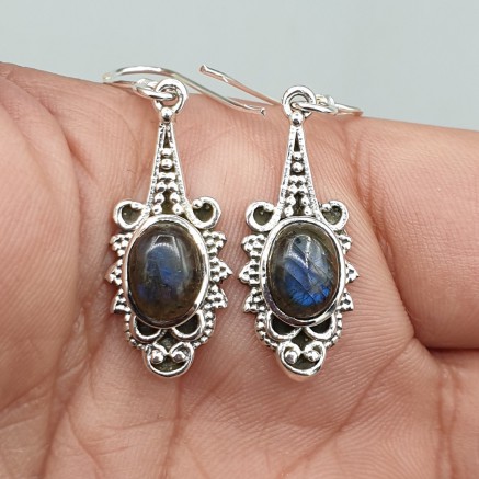 Silberohrringe Labradorite