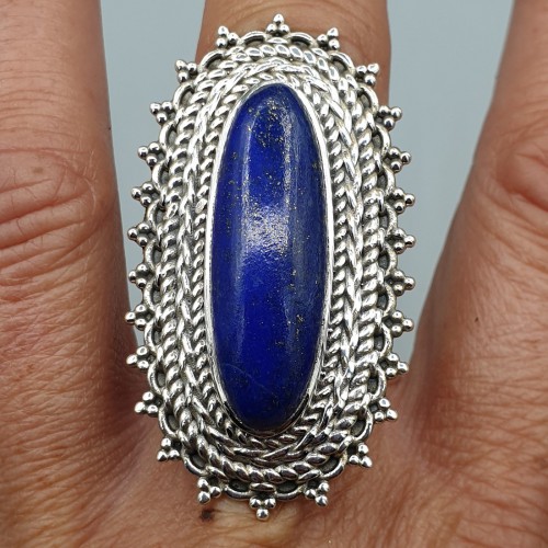 925 Sterling Silber Ring Lapis Lazuli einstellbar