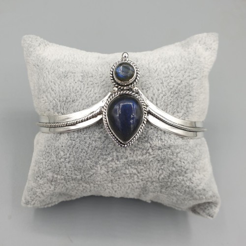 925 Sterling Zilveren Bangle Labradorite