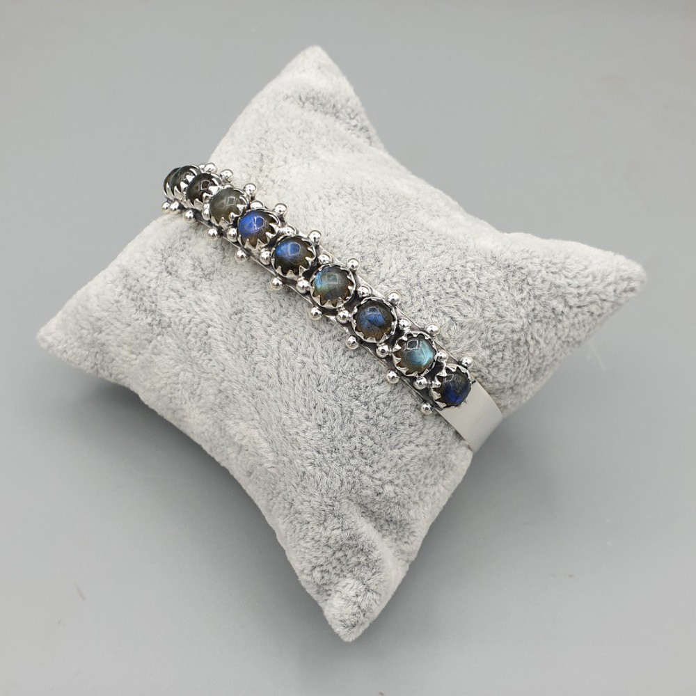 925 Sterling Zilveren Bangle set with Labradorite