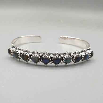 925 Sterling Zilveren Bangle set with Labradorite