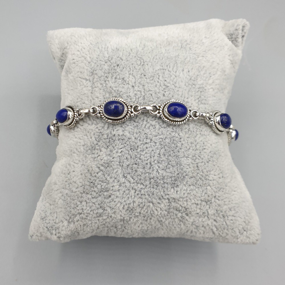 925 Sterling silver bracelet with lapis lazuli