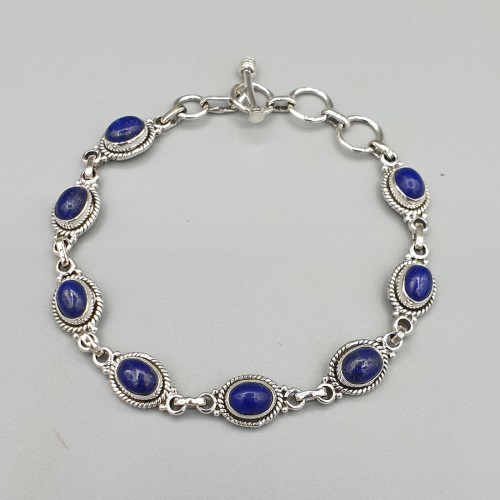 925 Sterling silver bracelet with lapis lazuli