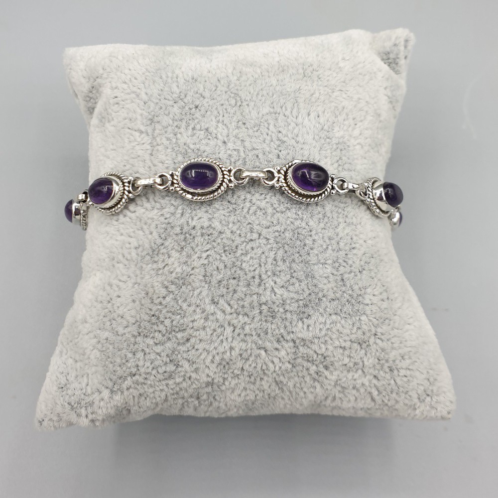 925 Sterling silver bracelet with amethyst