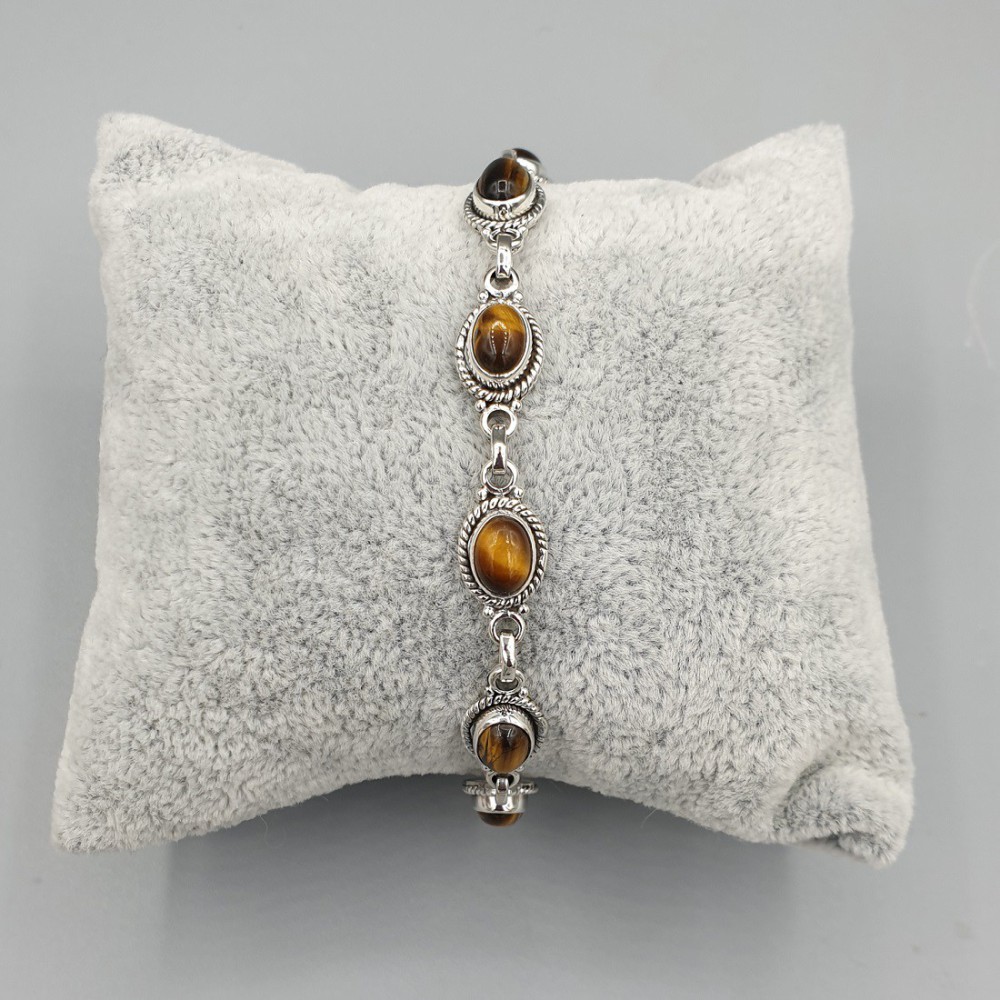 925 Sterling silver bracelet with tiger eye