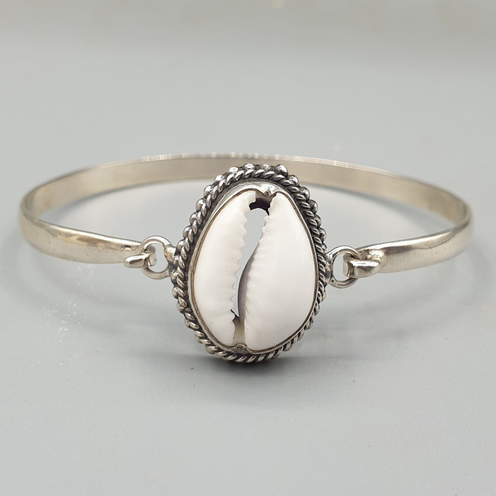 925 Sterling Zilveren Armreif mit Cowrie