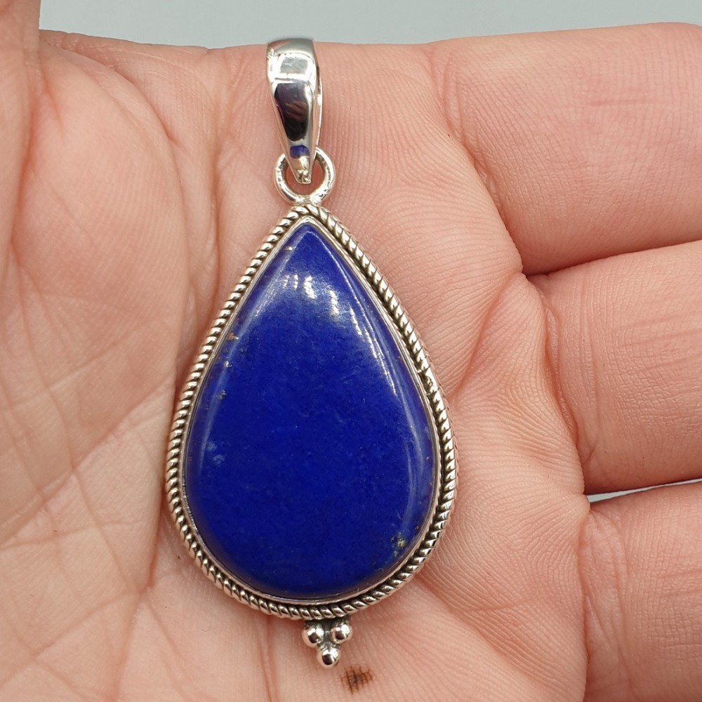 Silberanhänger Drop -Shaped Lapis Lazuli Medium