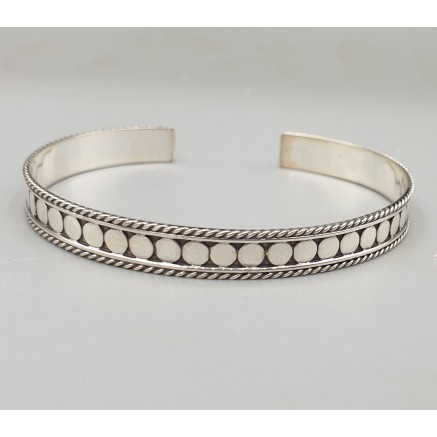 Sterling zilveren dotted bangle