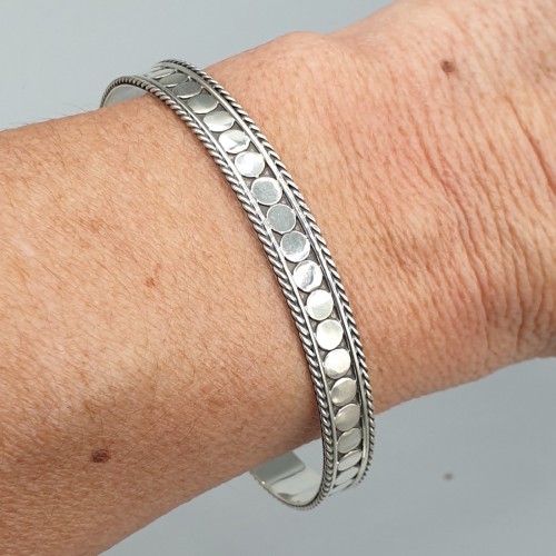 Sterling Silver Dotted Bangle