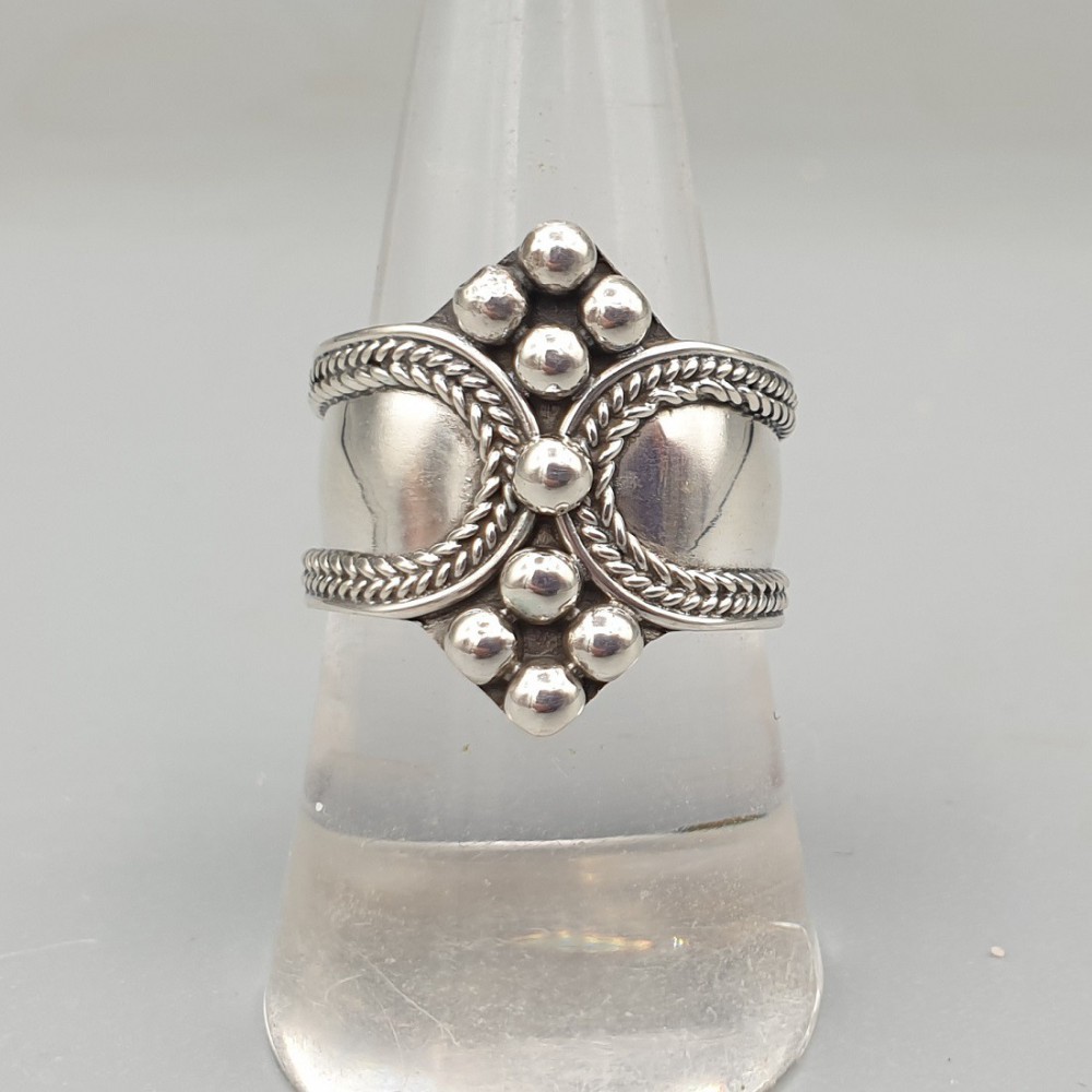 925 Sterlingsilber gepunktete Ring