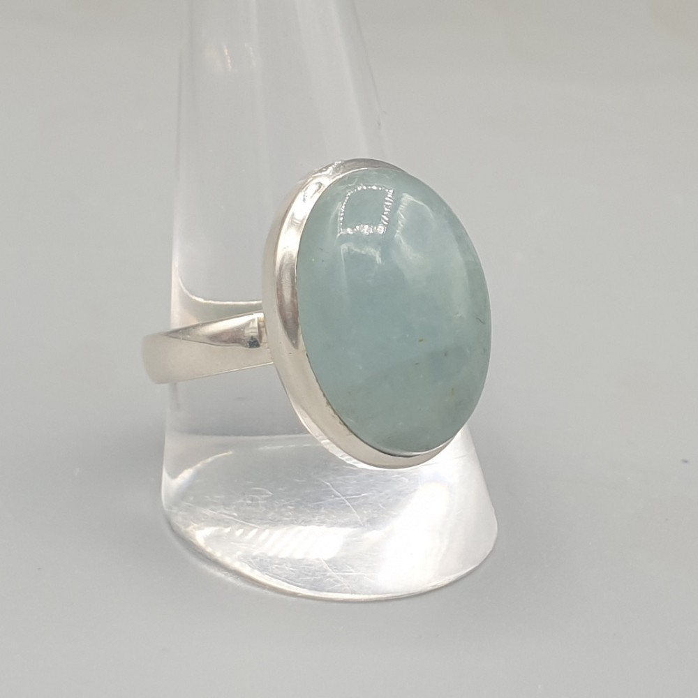 925 Sterling zilveren ring met Aquamarijn 19.5 mm