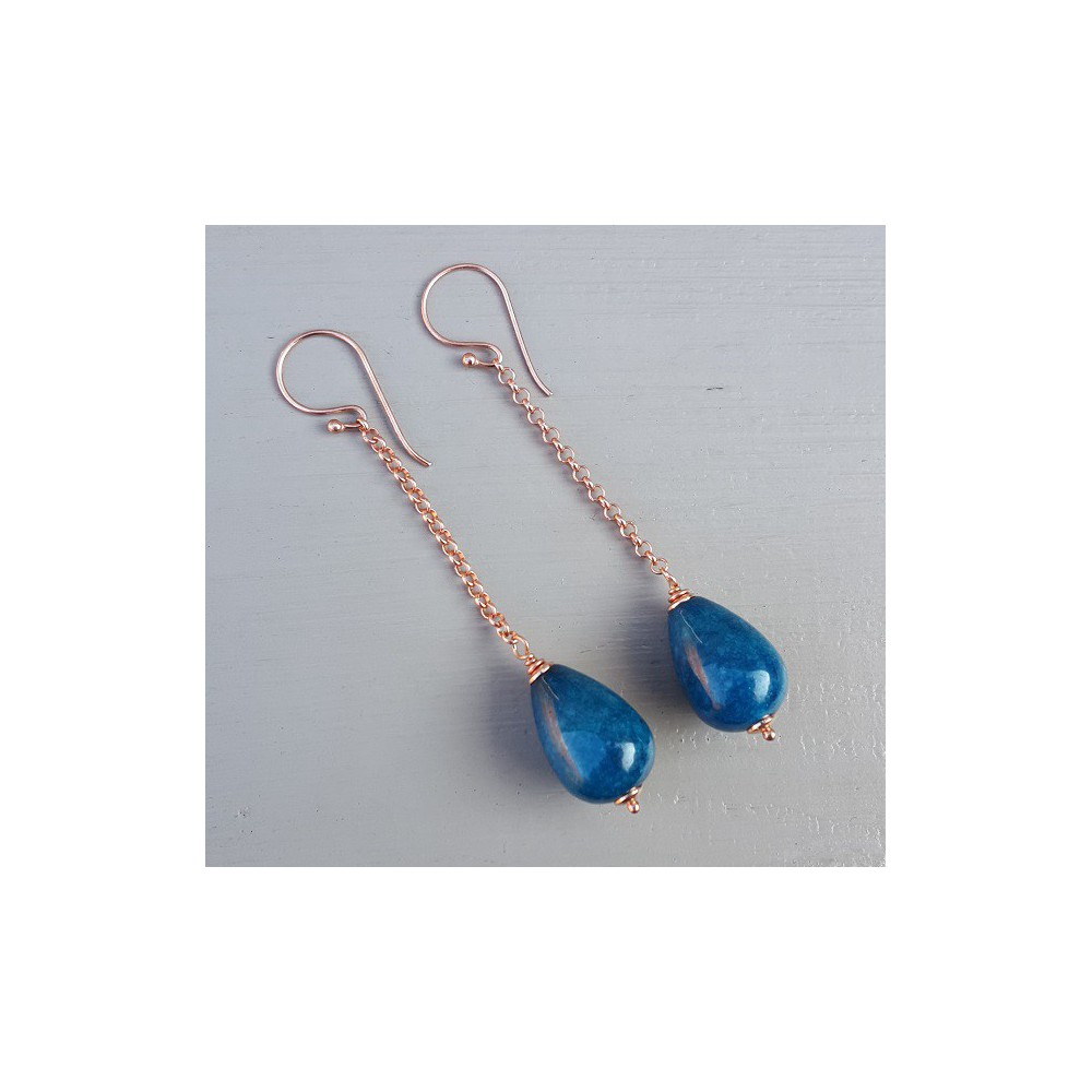 Earrings with quartzite briolet