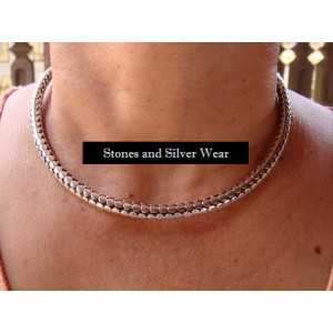 Silver brooch necklace